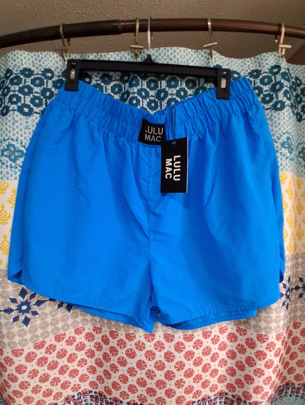 Lulu Mac Women's Elastic Waist Bright Blue Shorts